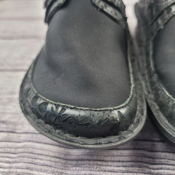 Alegria Dena Professional Shoes Black Embossed DEN-435 Size 37 US 7 - Picture 4 of 9